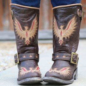 Old Gringo Biker Eagle Boots 9